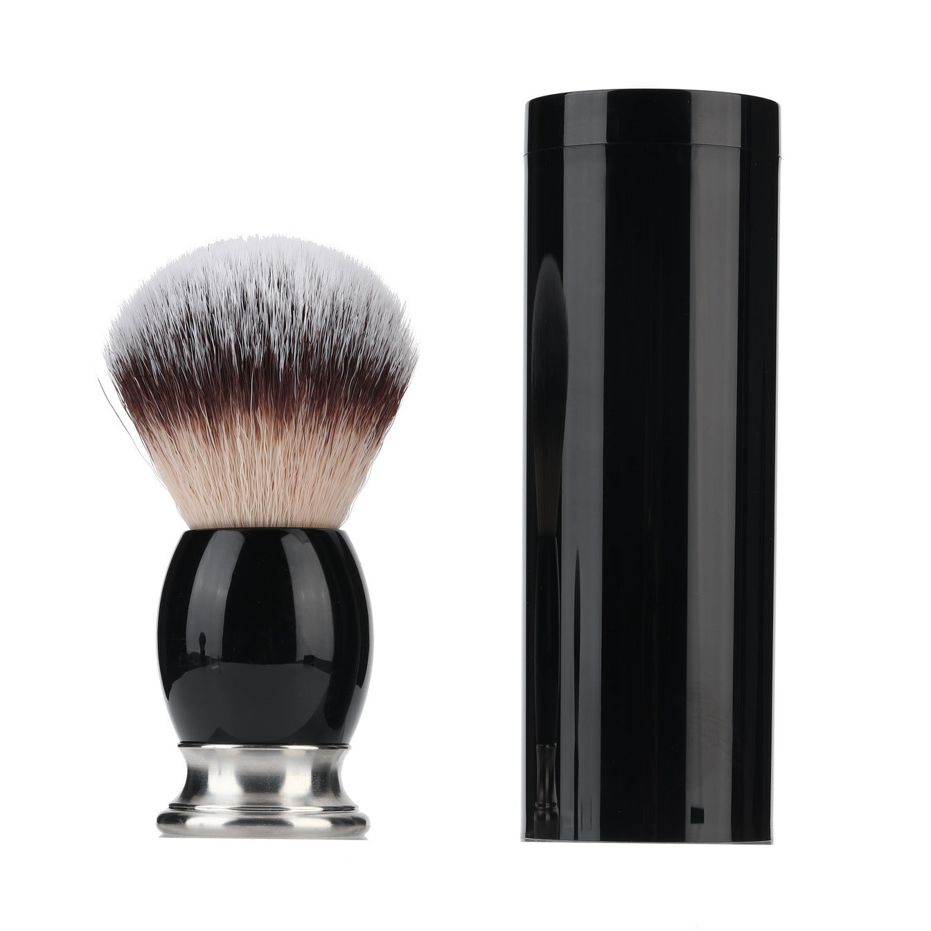 Synthetic Hair Metal Handled Shaving Brush