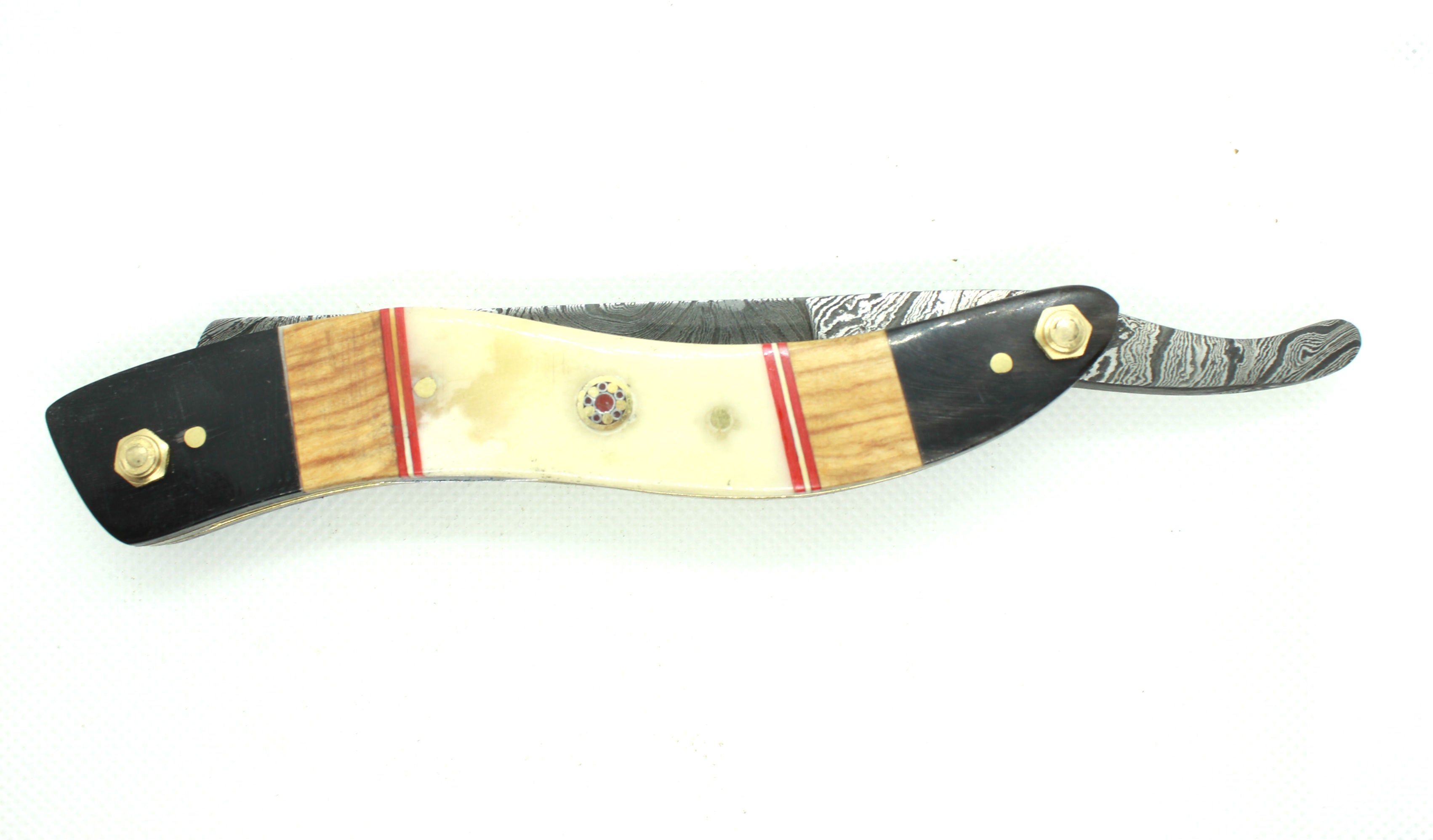 The “Scimitar” – Damascus Steel Straight Razor