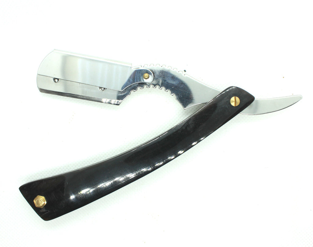 Straight Razor Shavette with Buffalo Horn Handle