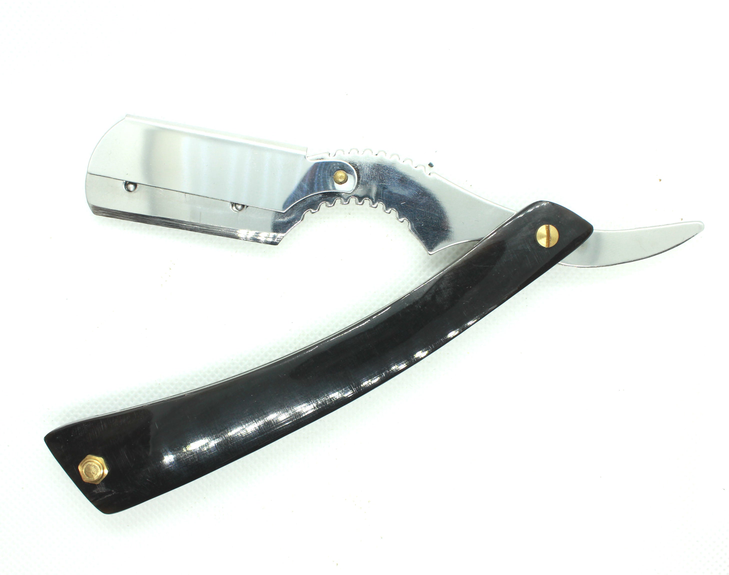 Straight Razor Shavette with Buffalo Horn Handle