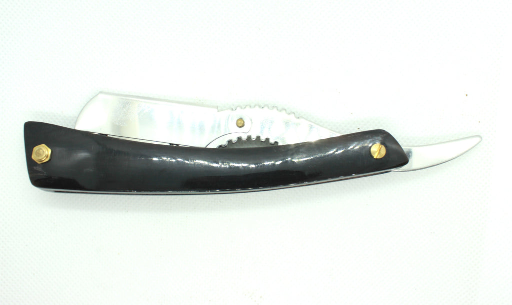Straight Razor Shavette with Buffalo Horn Handle