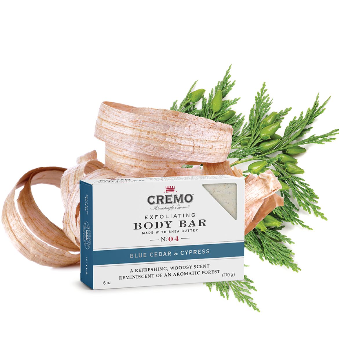 Blue Cedar & Cypress Exfoliating Body Bar