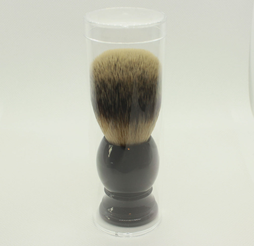 Synthetic Hair, Acrylic Handled Shaving Brush With Case