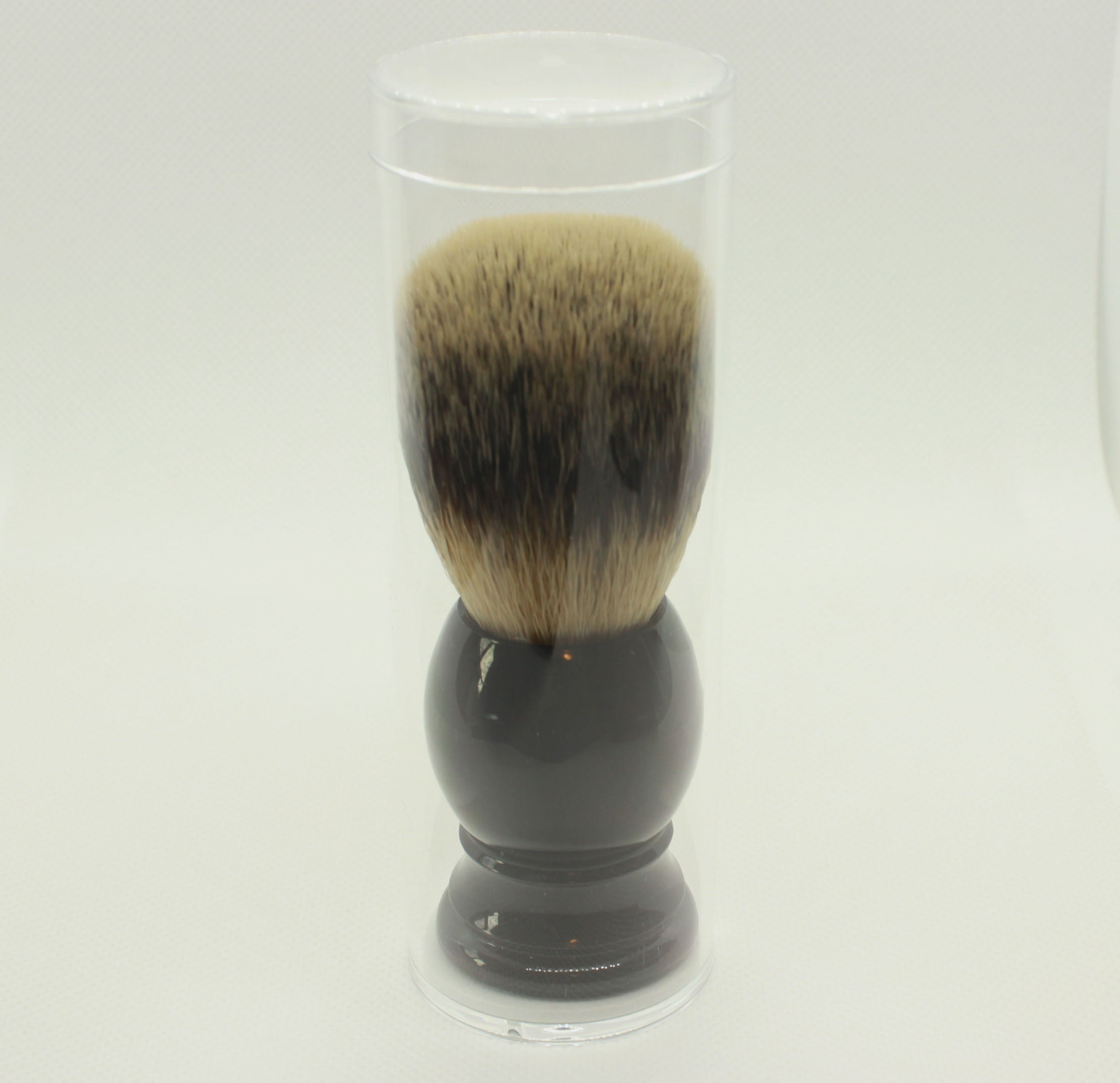 Synthetic Hair, Acrylic Handled Shaving Brush With Case