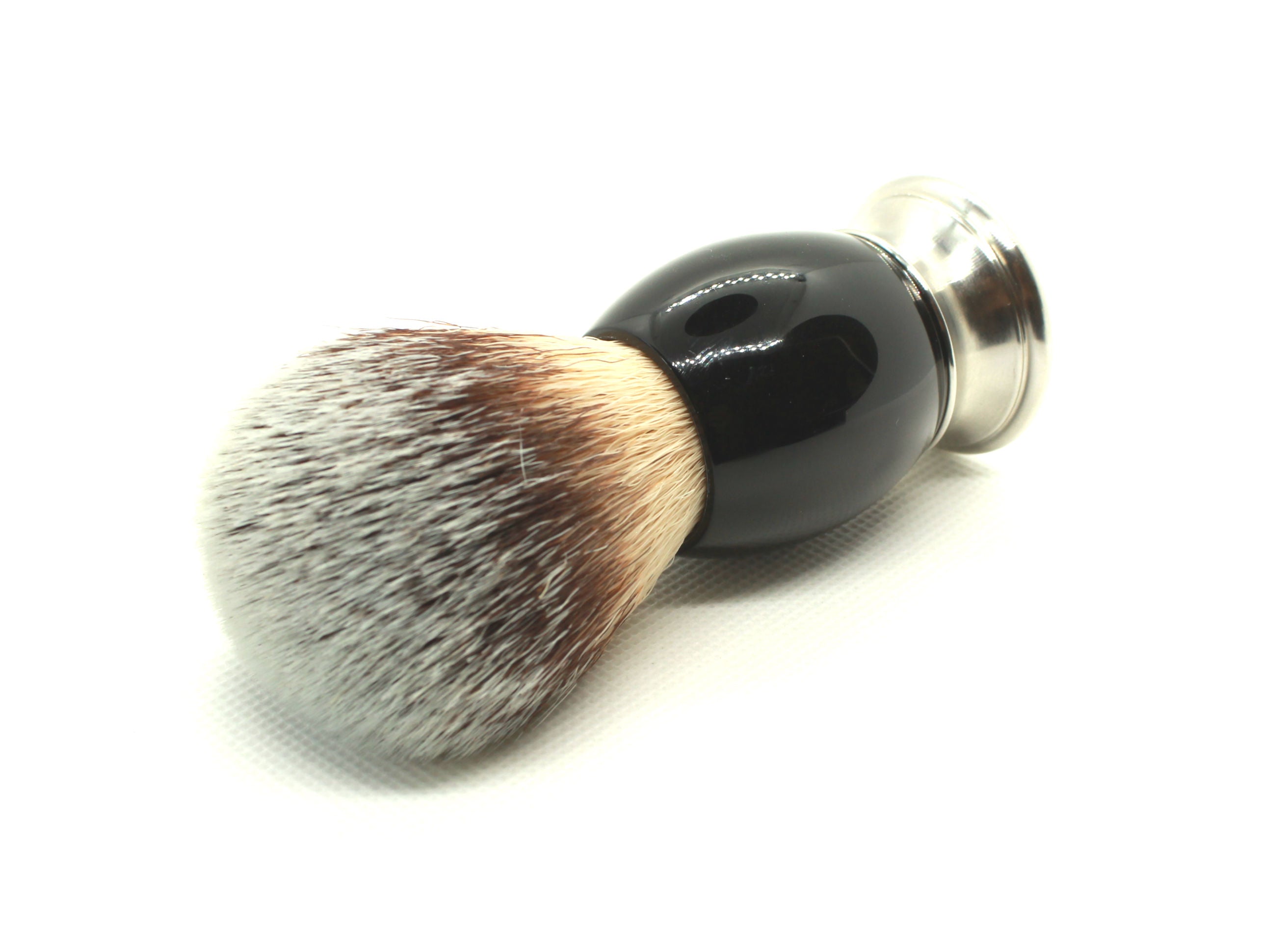 Synthetic Hair Metal Handled Shaving Brush