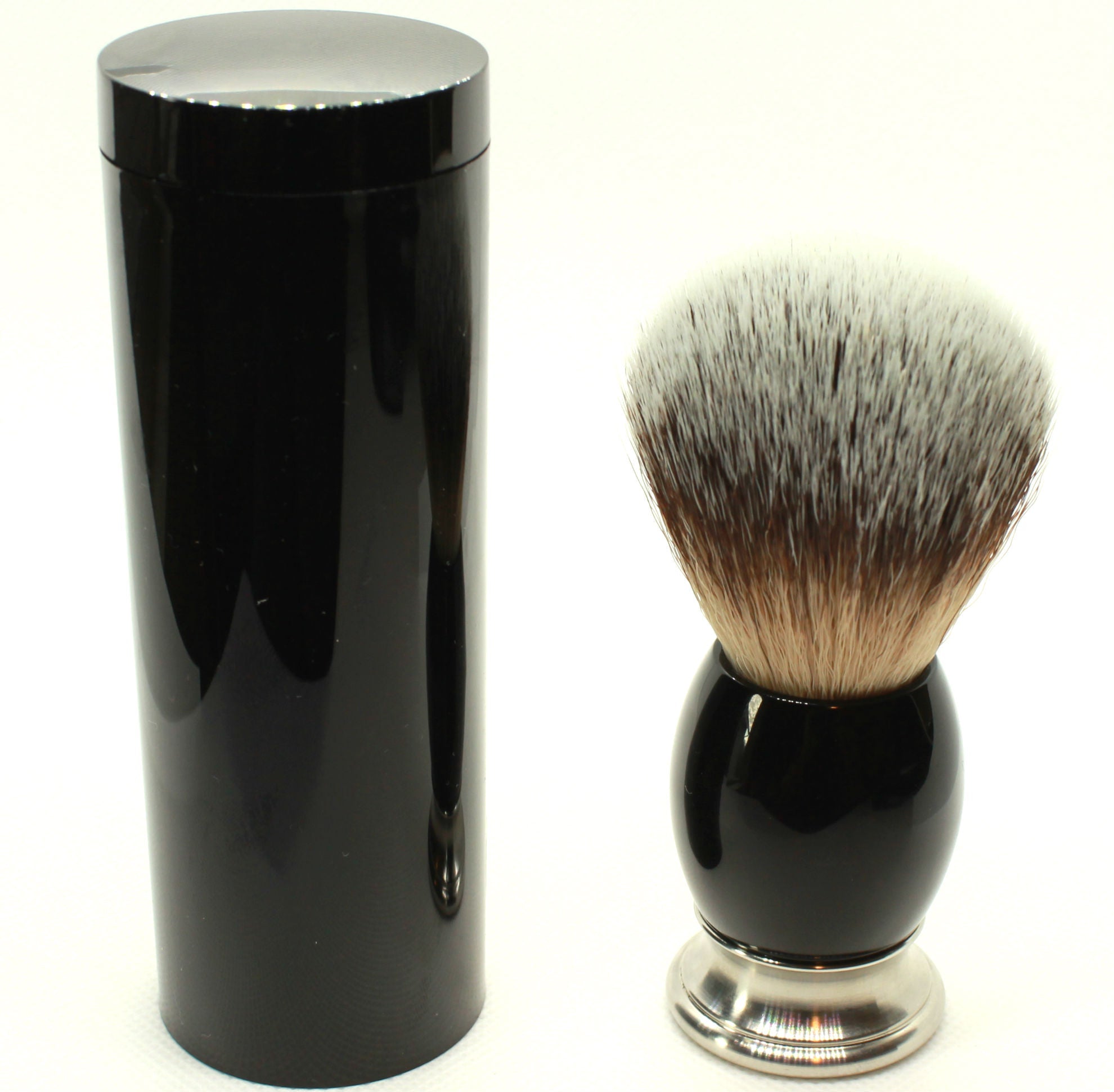 Synthetic Hair Metal Handled Shaving Brush