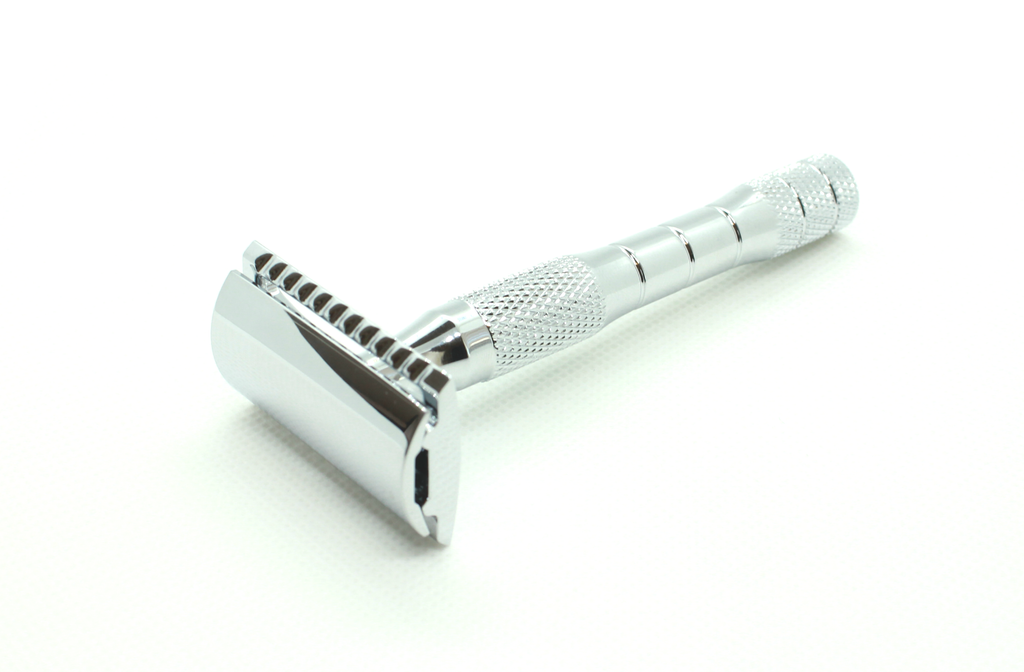 Silver Chrome-Plated Traditional Safety Razor