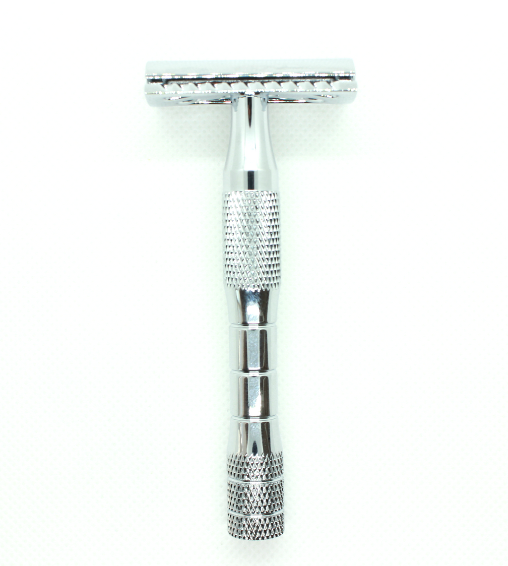 Silver Chrome-Plated Traditional Safety Razor