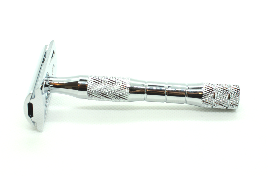 Silver Chrome-Plated Traditional Safety Razor