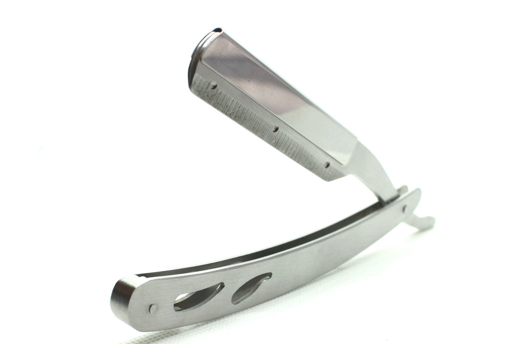 Silver Straight Razor Shavette